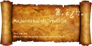 Majerszky Árpád névjegykártya